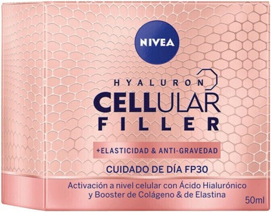 Nivea Cellular Filler 24ωρη Αντιγηραντική Κρέμα Προσώπου Ημέρας με SPF30, Υαλουρονικό Οξύ & Κολλαγόνο 50ml