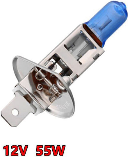 Lamps Car H1 Halogen 5500K Cold White 12V 55W 2pcs