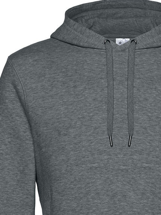 B&C King Werbe-Hoodie Heather Mid Grey