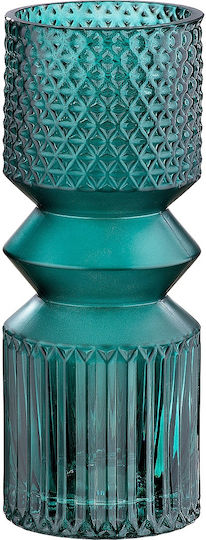 ArteLibre Glass Vase Turquoise Y30cm