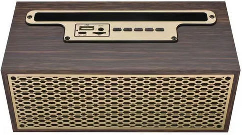 KM-7 Bluetooth Speaker 10W with Radio and Battery Life up to 3 hours Dark Brown