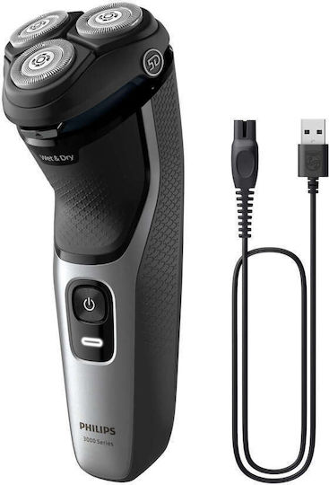 Philips Series 3000 S3143/02 Περιστρεφόμενη Ξυριστική Μηχανή Προσώπου Επαναφορτιζόμενη