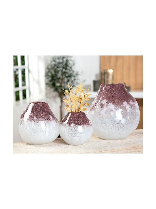 ArteLibre Decorative Vase Purple 13x13x13cm