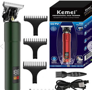 Kemei Rechargeable Hair Clipper Dark Green KM-1759