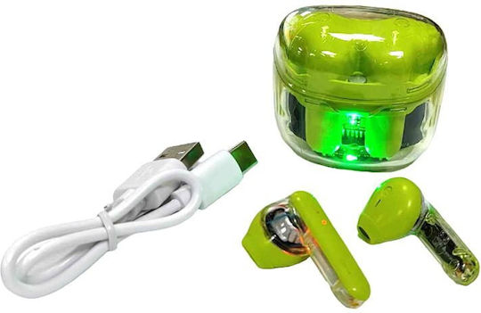 Jazz J5 Earbud Bluetooth хендсфри Слушалки с Кутийка за Зареждане Зелен