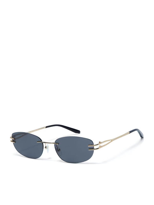Gigi Barcelona Unisex Sunglasses with Black Metallic Frame and Grey Lens 6861/1