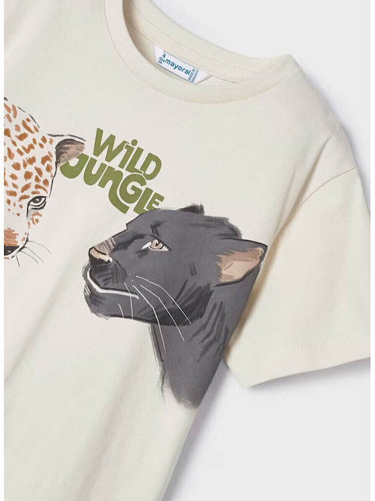 Kids' T-shirt Beige Wild Jungle