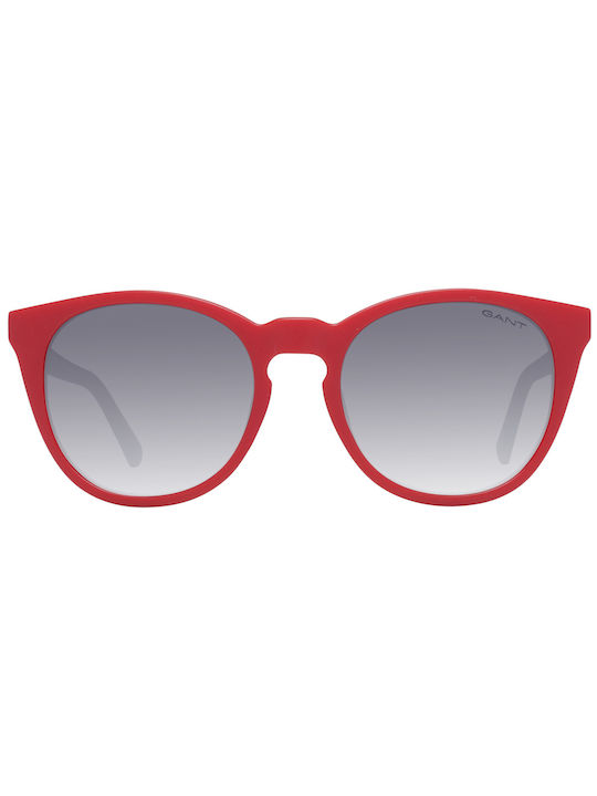 Gant Women's Sunglasses with Red Plastic Frame and Gray Gradient Lens GA8080 67B