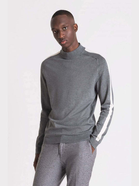 Antony Morato Men's Long Sleeve Sweater Turtleneck Gray