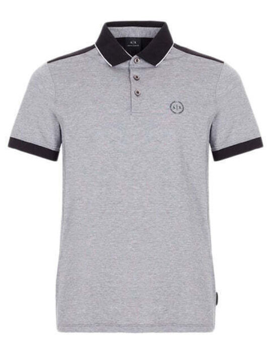 Armani Exchange Herren Kurzarmshirt Polo Blau