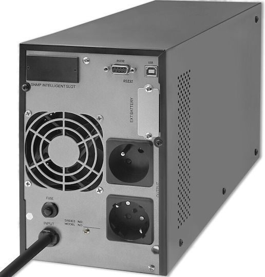 Qoltec 53981 UPS Устройства On-Line 2000VA 1600W с 2 Schuko AC Гнезда