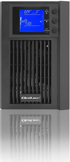 Qoltec 53981 UPS Устройства On-Line 2000VA 1600W с 2 Schuko AC Гнезда