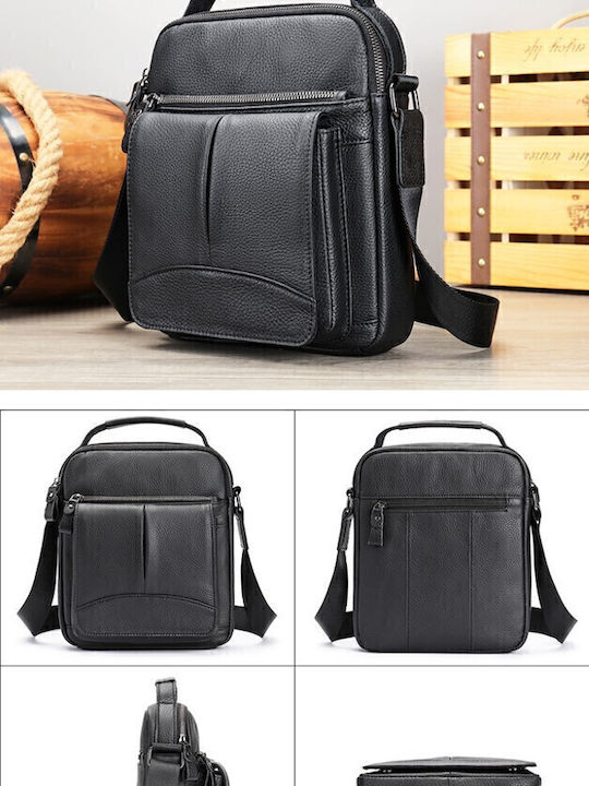 Leather Men's Bag Shoulder / Crossbody Black