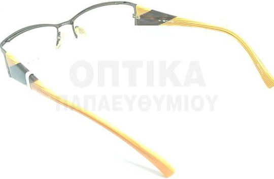 Etro Men's Metal Prescription Eyeglass Frame Grey