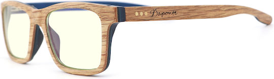 Daponte Holzartiger Brillengestell Braun DAP08K