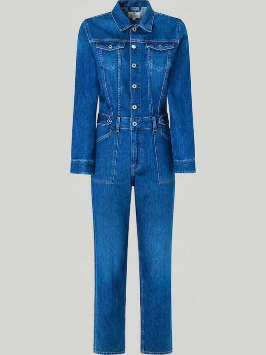 Γυναικεία Μακρυμάνικη Ολόσωμη Φόρμα Denim