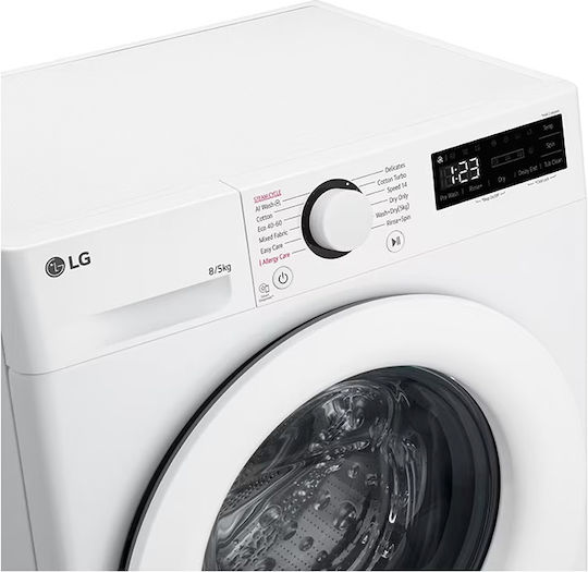 LG Πλυντήριο-Στεγνωτήριο Ρούχων 8kg/5kg Ατμού 1200 Στροφές