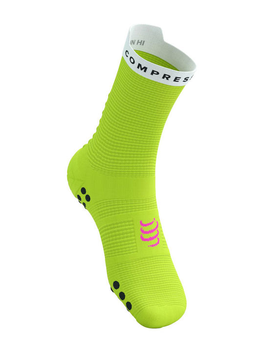 Compressport Pro Racing Socks V4.0 Running Socks Yellow 1 Pair