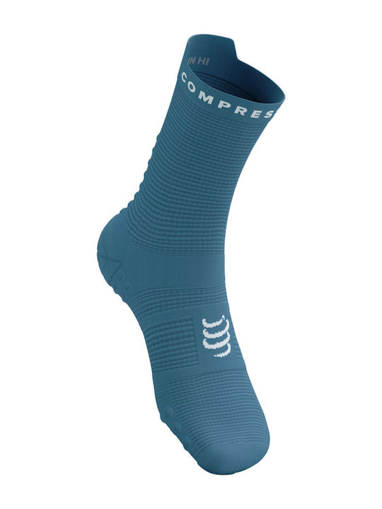 Compressport Pro Racing Socks V4.0 Running Socks Blue 1 Pair