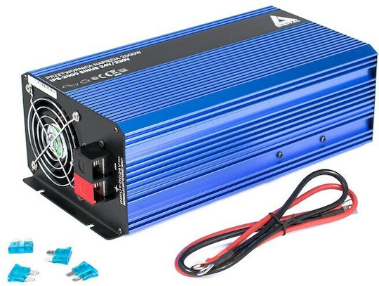 Azo Digital Converter Sinus PS-2000S Invertor Auto 2000W pentru Convertirea 24V DC în 230V AC