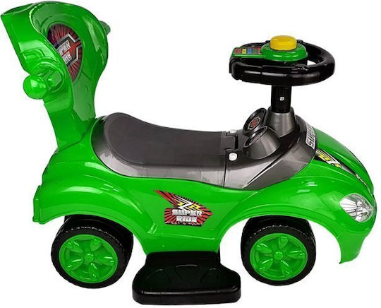 Mega Car Baby Push Walker Ride On with Parental Handle for 12+ Months Green