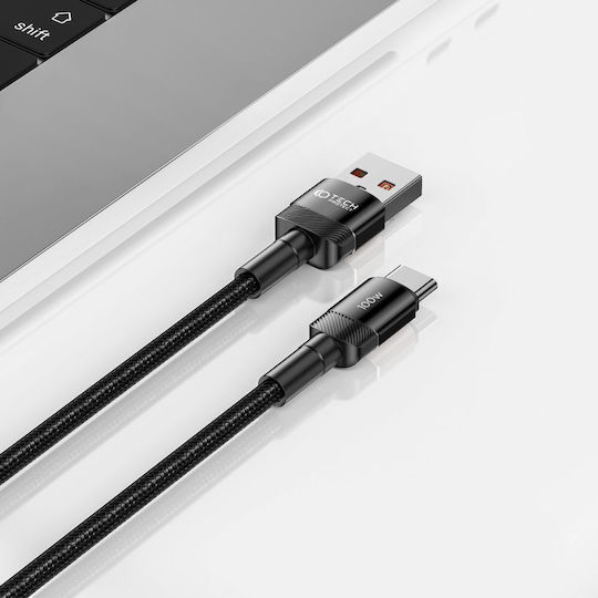Tech-Protect Ultraboost Evo USB 2.0 Cable USB-C Male - USB-A 100W PD Black 0.5m