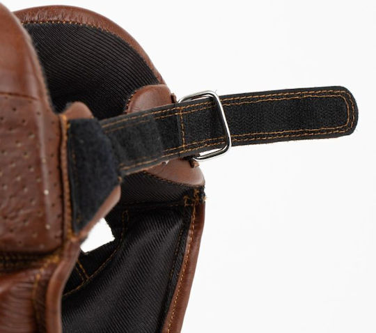 Everlast 1910 Κάσκα Πυγμαχίας Ενηλίκων Aνοιχτού Τύπου Δερμάτινη Καφέ