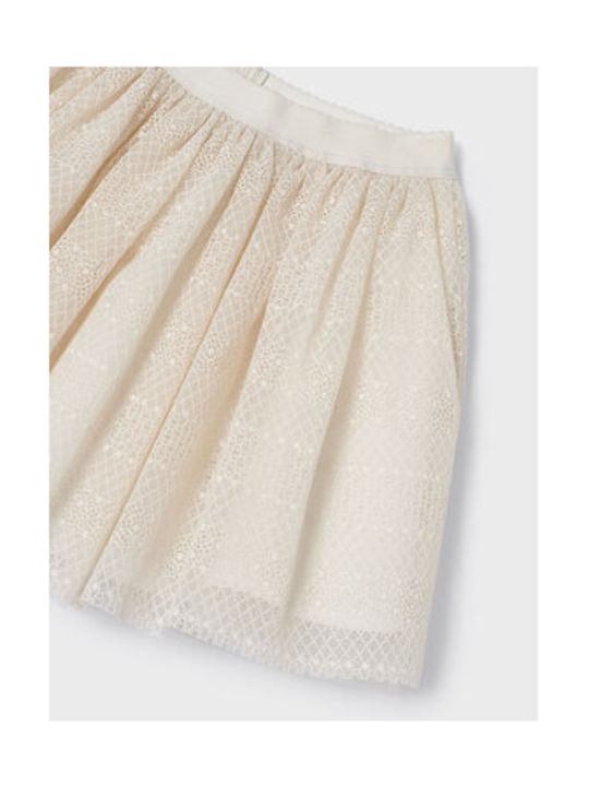 Mayoral Kids Tulle Skirt Beige