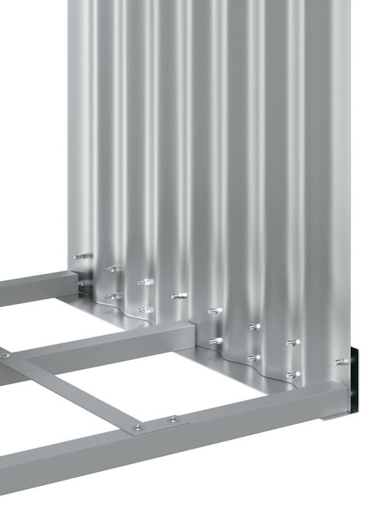 vidaXL Inox Ράφι Αποθήκευσης Ξύλων 40x45x100cm Ασημί