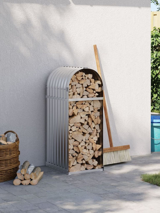 vidaXL Inox Ράφι Αποθήκευσης Ξύλων 40x45x100cm Ασημί