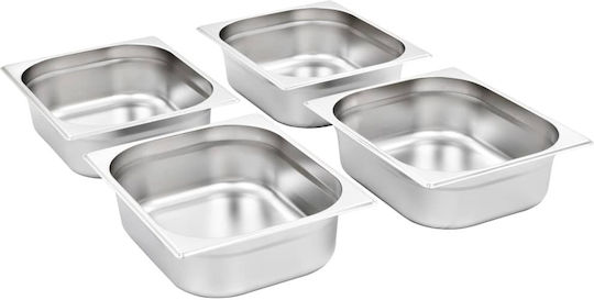 vidaXL Gastronorm-Behälter Edelstahl GN1/2 mit Tiefe 100mm