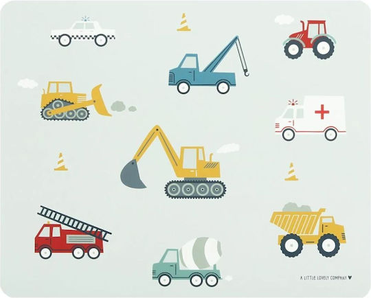A Little Lovely Company Vehicles Σουπλά Πλαστικό Πράσινο 43x34cm