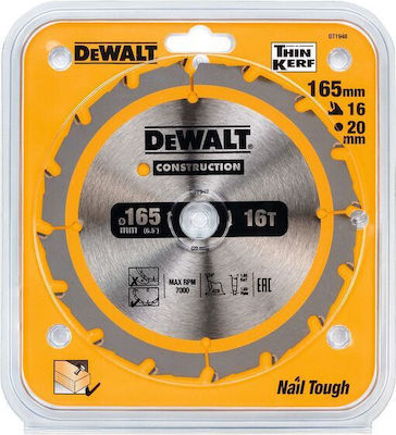 Dewalt DT1948 Disc de tăiere Lemn cu 16 dinți 1buc