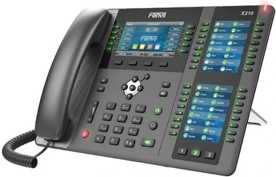 Fanvil X210 Ενσύρματο Τηλέφωνο IP 20 γραμμών Μαύρο