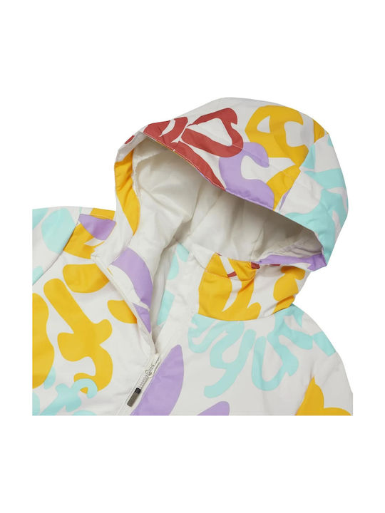Kids Casual Short Windproof Jacket with Hood Multicolour