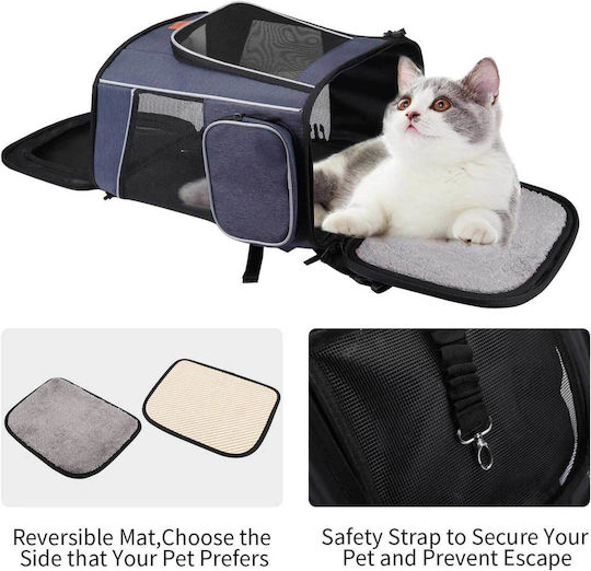 Morpilot Dog/Cat Carrying Blue Backpack for 15kg Pets L42xW33xH28cm