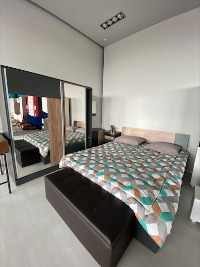 Schlafzimmer Set Brooklyn Graphite 160x200cm 6Stück