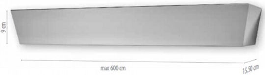 Anartisi Μετόπη Κουρτινόξυλου ΜB80 100εκ. Μεταλλική Inox