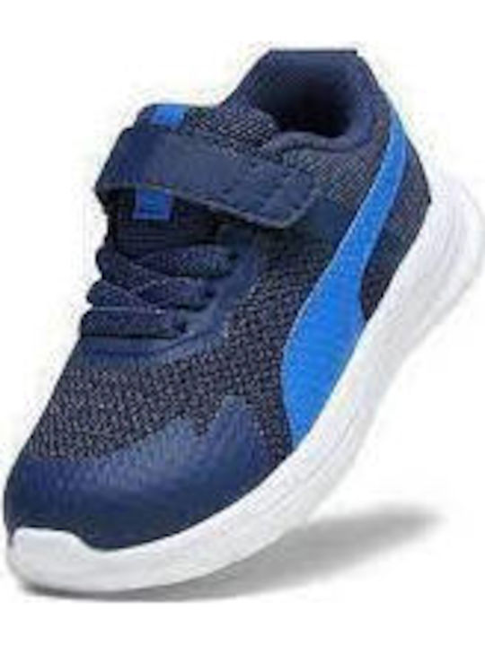 Evolve Run Mesh Ac Kids Sports Shoes Running with Hoop & Loop Closure Blue