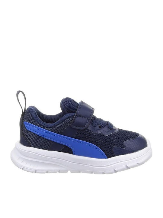 Evolve Run Mesh Ac Kids Sports Shoes Running with Hoop & Loop Closure Blue