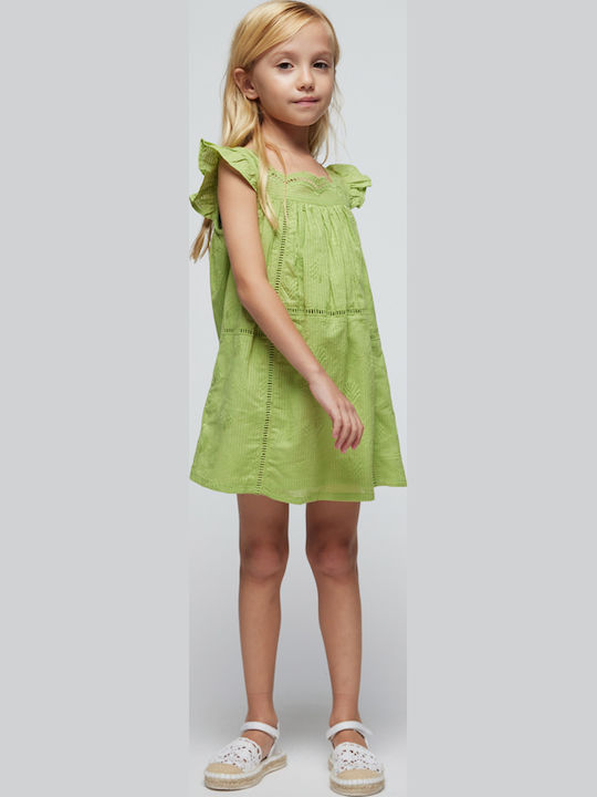 Kinderkleid Kurzärmelig Leinen Green