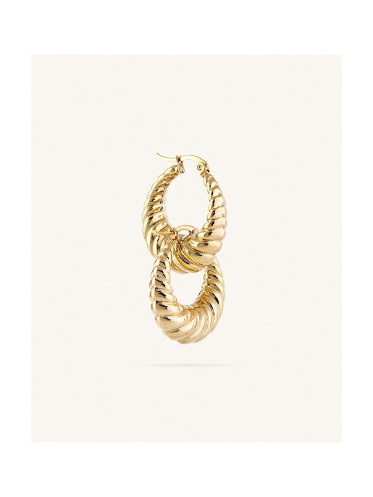 StanStefan Earrings Hoops made of Steel Gold Plated