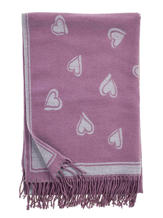 Verde Women's Wool Scarf Purple