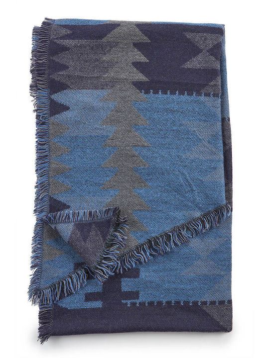 Verde Women's Wool Scarf Blue