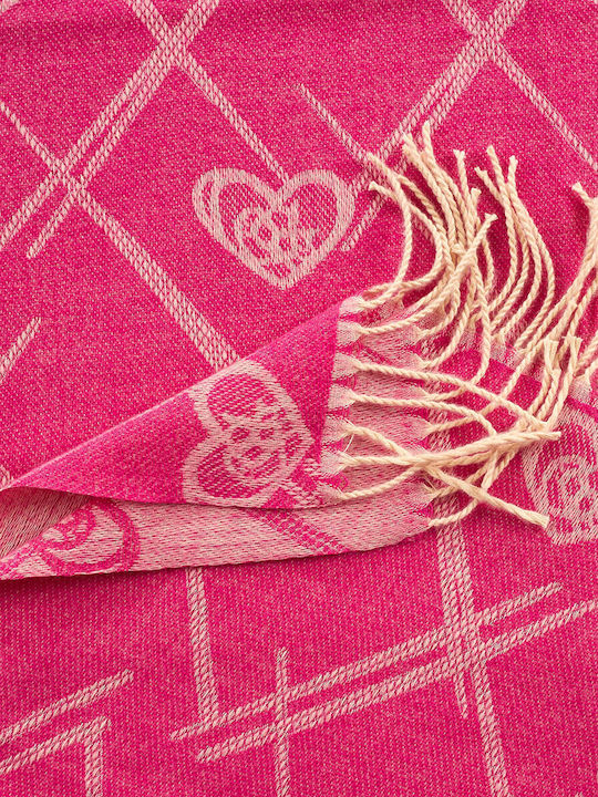 Frauen Wollschal Fuchsie