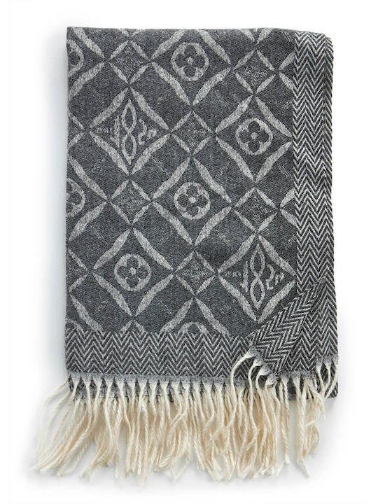 Verde Women's Wool Scarf Black