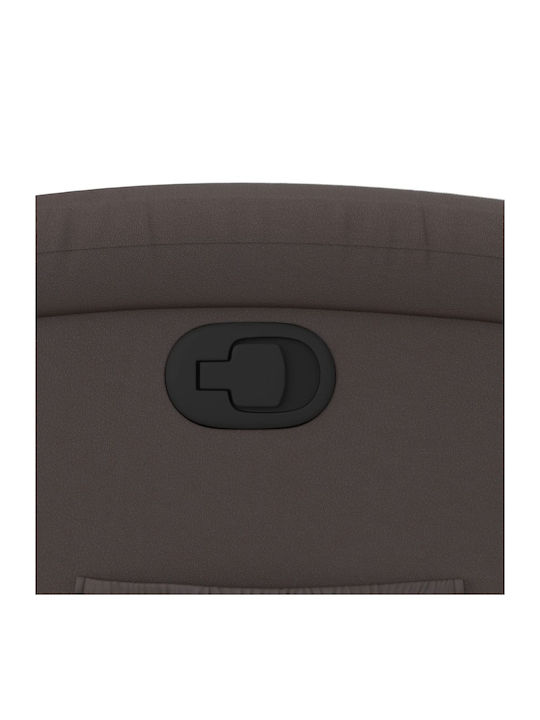 Relaxsessel mit Fußhocker aus echtem Leder Dark Brown 71x86.5x99.5cm