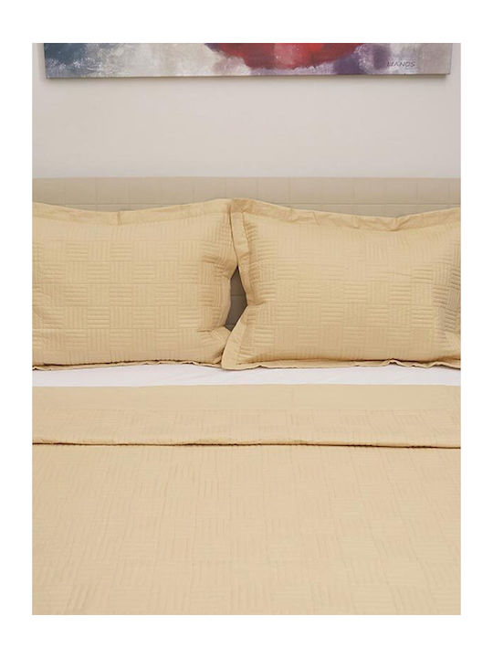 Sunshine Module Cuvertură Extra-dublu Bumbac Cremă 220x240cm 3buc