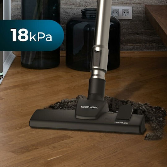 Cecotec Conga Powerbag 2500 Compact Staubsauger Flüssigkeiten / Feststoffe 850W mit Kunststoff Behälter 2.5Es