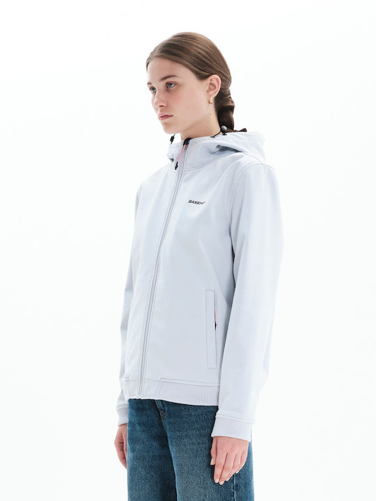 Basehit Women's Short Lifestyle Jacket for Winter with Hood White